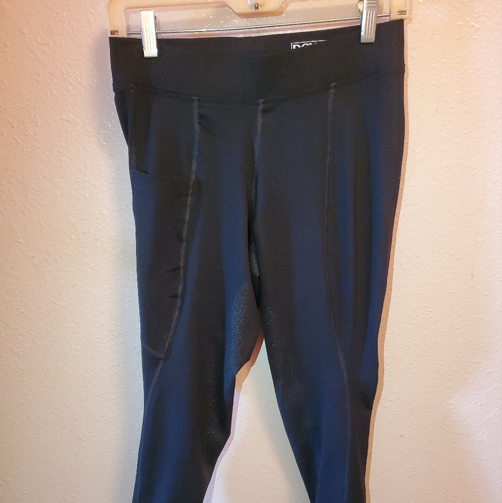 Dover Saddlery Black Full Seat Pull on Breeches Sz Medium Side Pockets